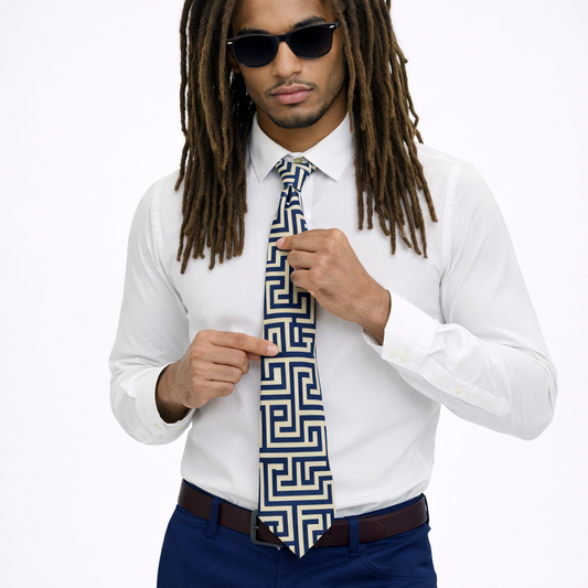 KAMBI Labyrinth Crown Tie — Royal Path Signature