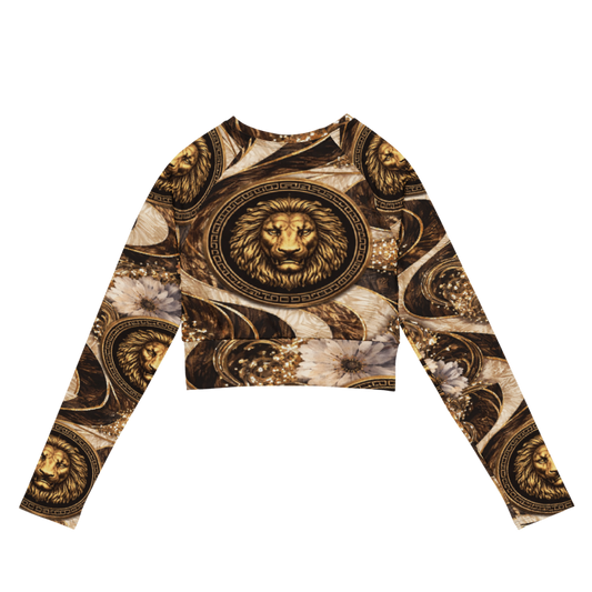 Ivory Covenant Lion Crop Top — Grace & Authority Edition