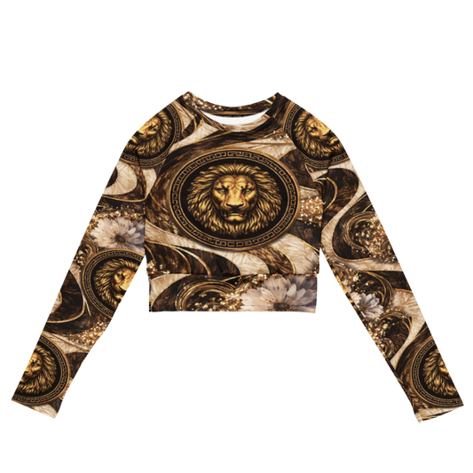 Ivory Covenant Lion Crop Top — Grace & Authority Edition